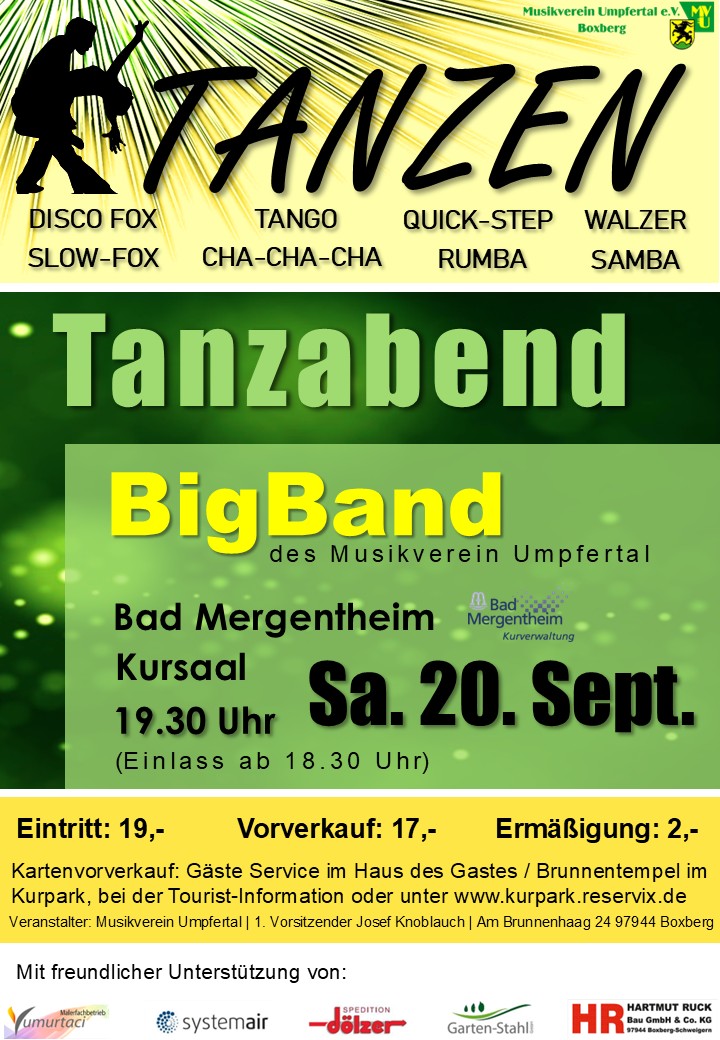 Schnupperabend 03.07.2025 18 Uhr Kurpfalzstraße 47 Boxberg